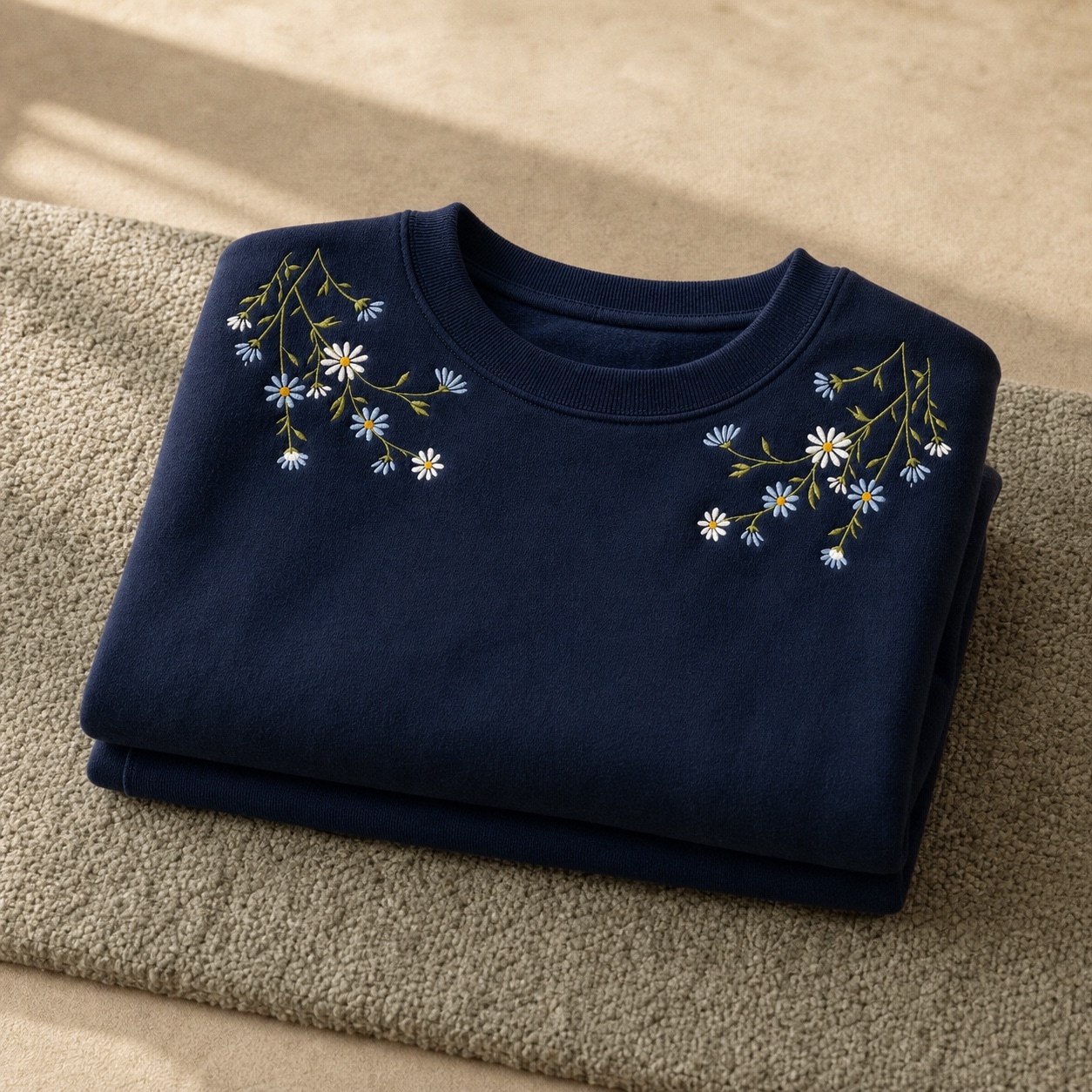 La sudadera Flores doblada