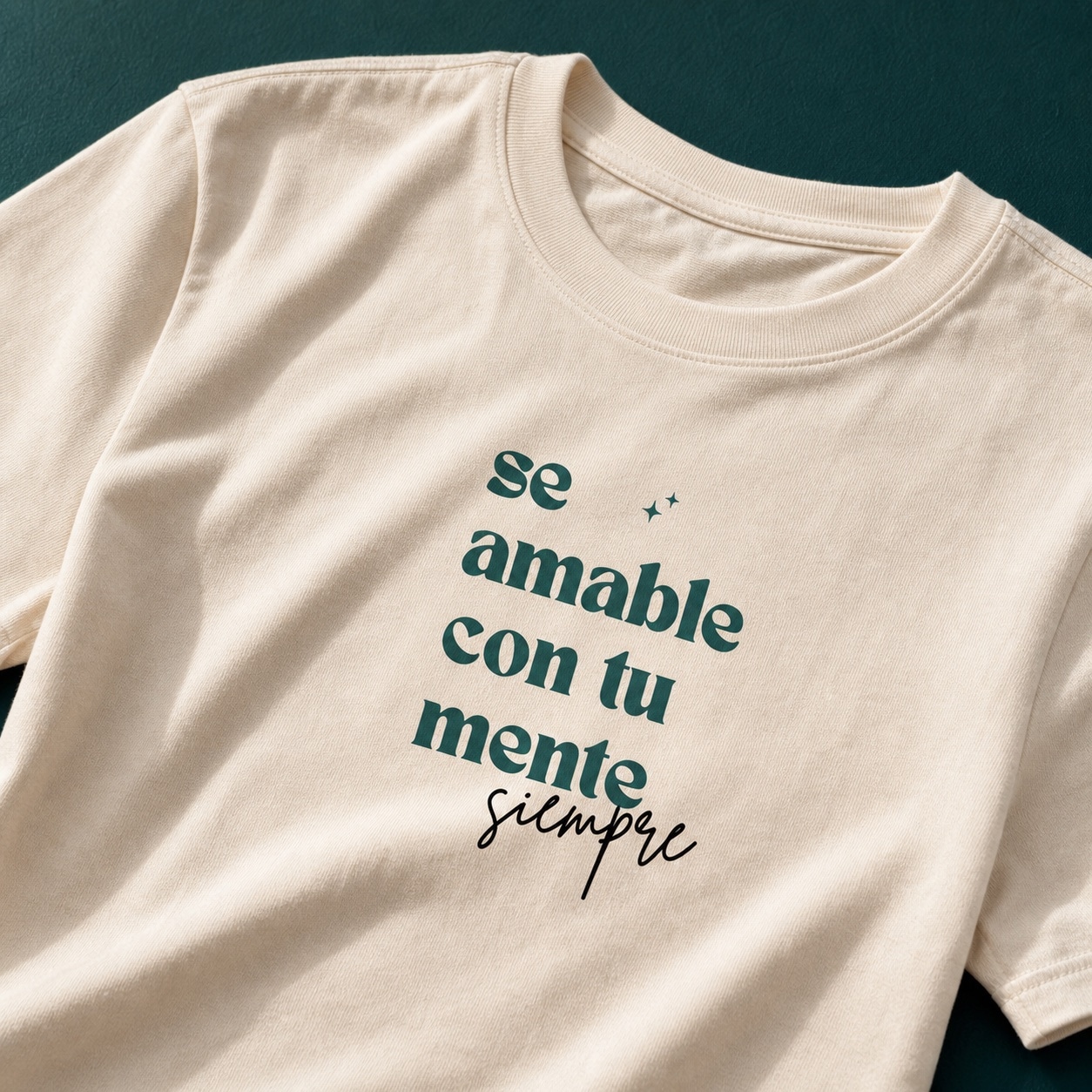 Detalle del estampado y la textura del algodón